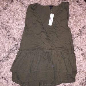 J Crew army green tank top